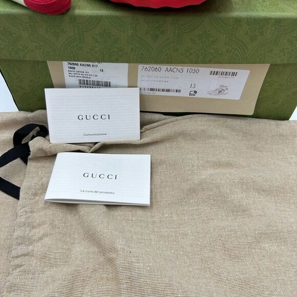 Men's Gucci Mac 80 high top leather sneakers size 13 made in Italy - Picture 4 of 11